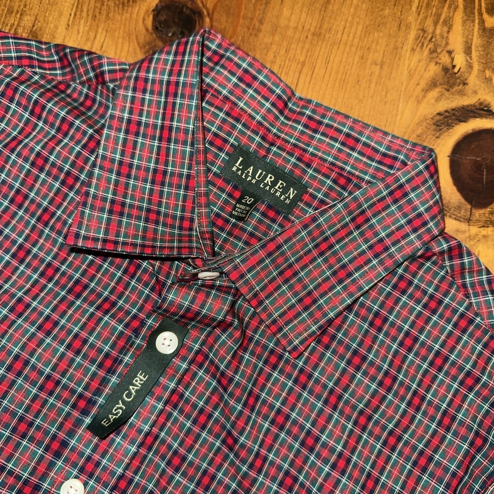 Ralph‎ Lauren Boys XL 20 Long Sleeve Button Up Lightweight Shirt Casual Plaid